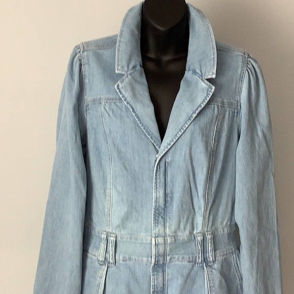 PAIGE Puff Sleeve Chambray Romper - Picture 7 of 16
